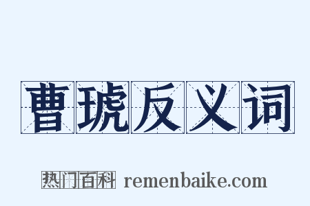 曹琥反义词是什么意思的图片
